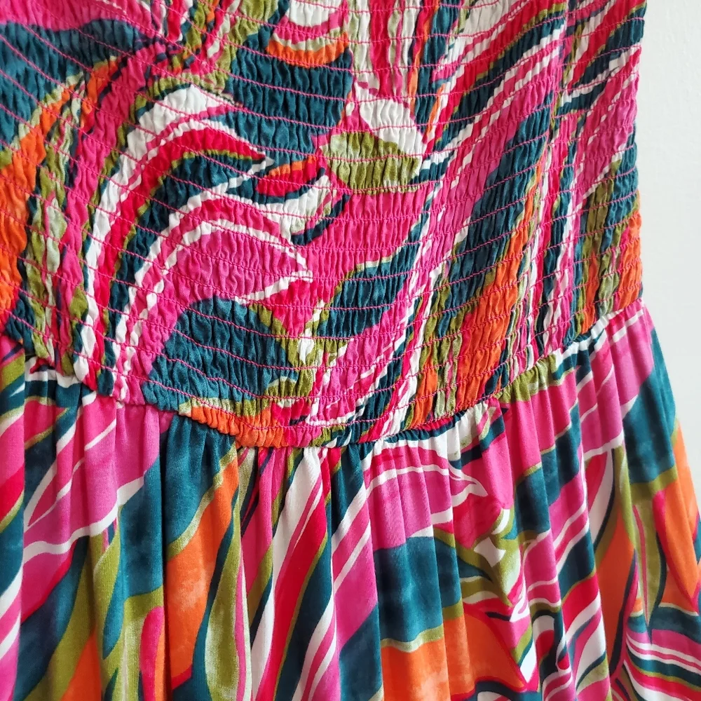 Abel The Label Kelissa One Shoulder Tiered Maxi Dress Beachy Boho Resortwear